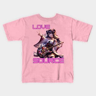 Charming Kawaii Girl, Love Source II | Catsie Cat Kids T-Shirt